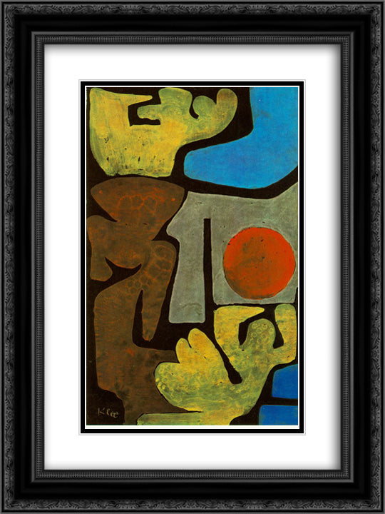 Park of idols 18x24 Black Ornate Wood Framed Art Print Poster with Double Matting by Klee, Paul