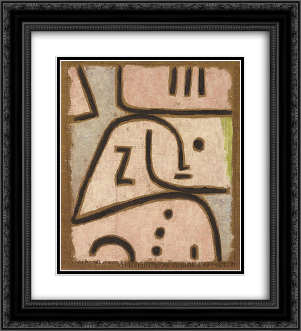 WI (In Memoriam) 20x22 Black Ornate Wood Framed Art Print Poster with Double Matting by Klee, Paul