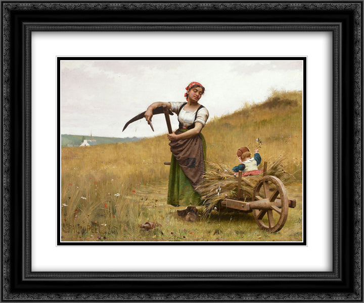 Adoration 24x20 Black Ornate Wood Framed Art Print Poster with Double Matting by Peel, Paul