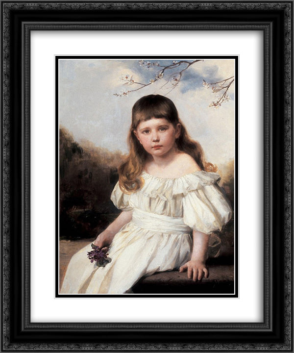 Portrait of Gloria Roberts 20x24 Black Ornate Wood Framed Art Print Poster with Double Matting by Peel, Paul