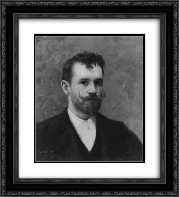 Self-portrait 20x22 Black Ornate Wood Framed Art Print Poster with Double Matting by Peel, Paul