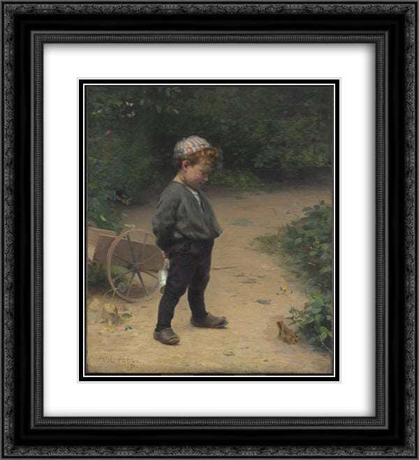 The Young Biologist 20x22 Black Ornate Wood Framed Art Print Poster with Double Matting by Peel, Paul