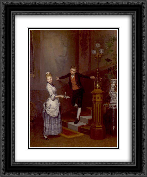 Toll If You Please 20x24 Black Ornate Wood Framed Art Print Poster with Double Matting by Peel, Paul