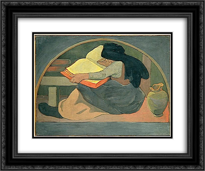 Grammar 24x20 Black Ornate Wood Framed Art Print Poster with Double Matting by Serusier, Paul