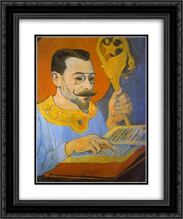 Portrait of Paul Ranson Dressed as a Prophet 20x24 Black Ornate Wood Framed Art Print Poster with Double Matting by Serusier, Paul