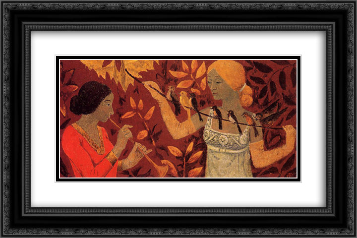 Scene 24x16 Black Ornate Wood Framed Art Print Poster with Double Matting by Serusier, Paul