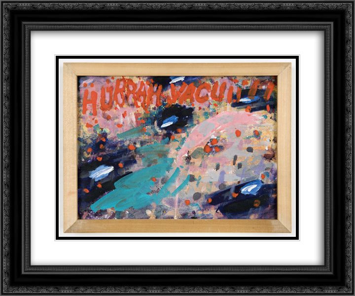 Hurrah Vacuii!! 24x20 Black Ornate Wood Framed Art Print Poster with Double Matting by Thek, Paul