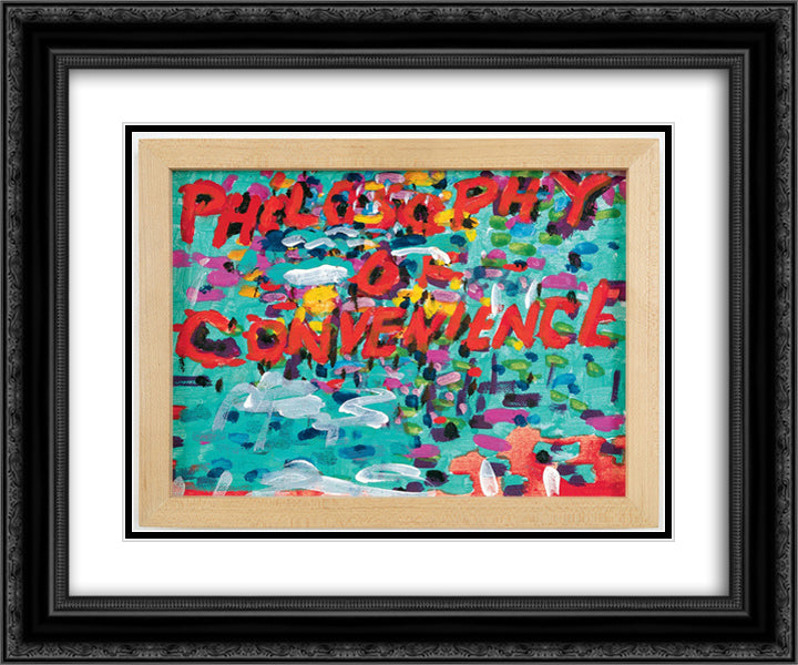 Philosophy of Convenience 24x20 Black Ornate Wood Framed Art Print Poster with Double Matting by Thek, Paul
