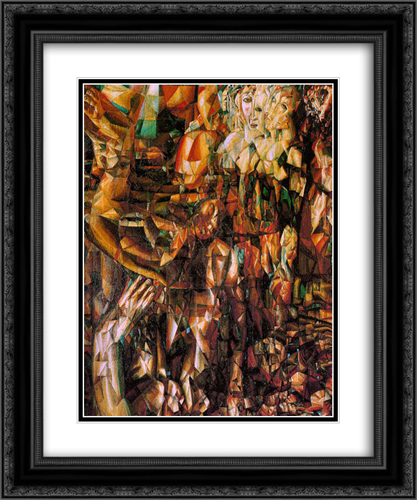 A Couple 20x24 Black Ornate Wood Framed Art Print Poster with Double Matting by Filonov, Pavel