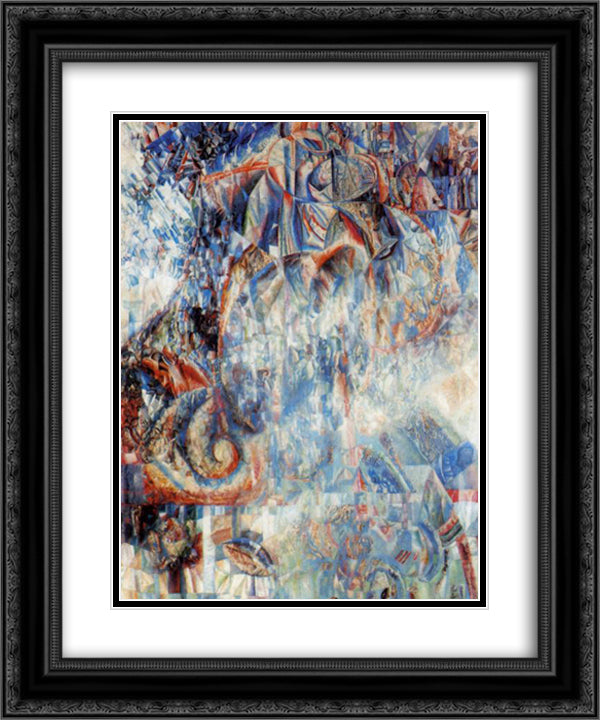 Formula of the Cosmos 20x24 Black Ornate Wood Framed Art Print Poster with Double Matting by Filonov, Pavel
