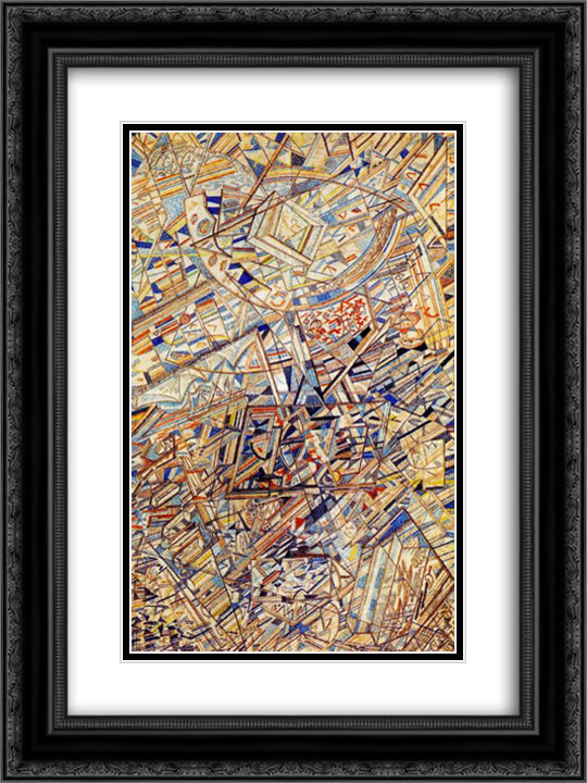 Formula of the Universe 18x24 Black Ornate Wood Framed Art Print Poster with Double Matting by Filonov, Pavel