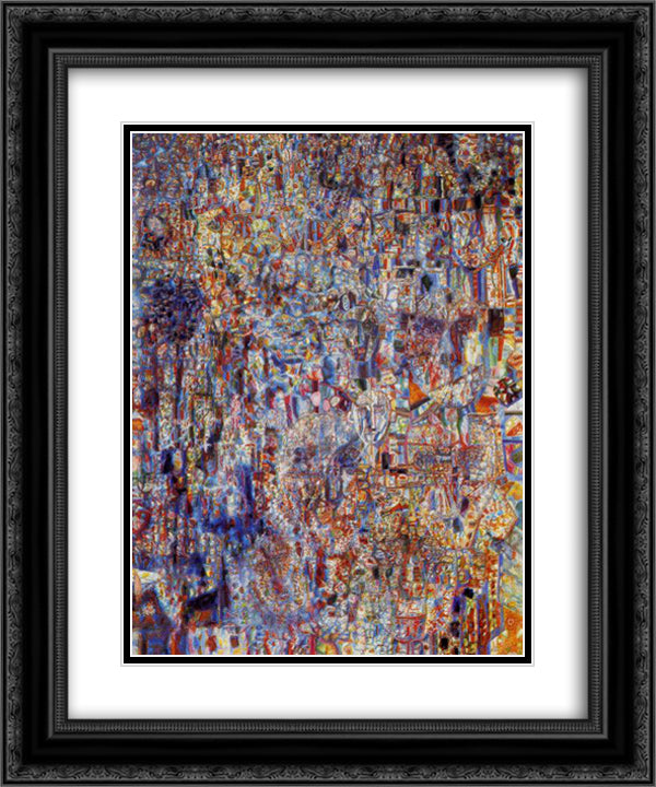 People 20x24 Black Ornate Wood Framed Art Print Poster with Double Matting by Filonov, Pavel
