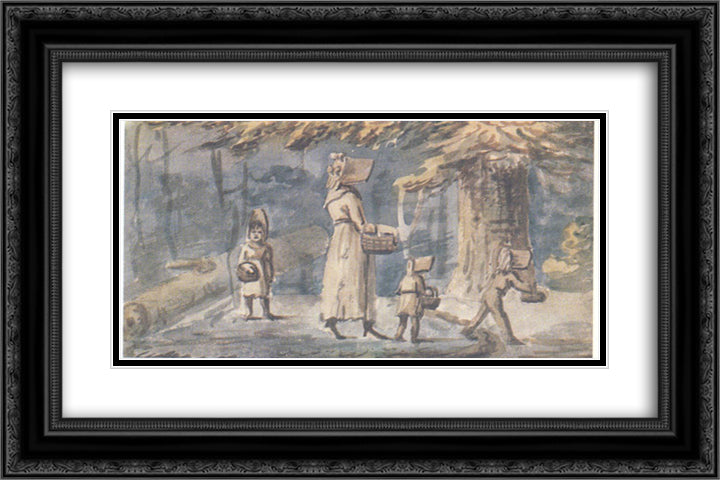 In the Forrest 24x16 Black Ornate Wood Framed Art Print Poster with Double Matting by Svinyin, Pavel