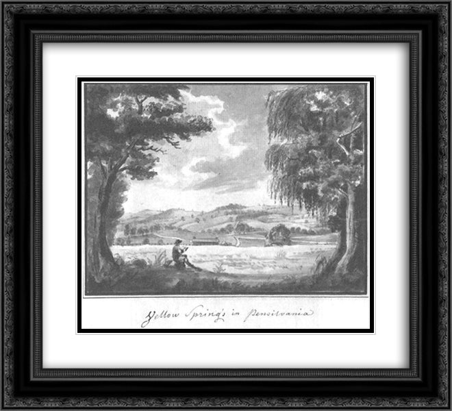 Pensilvanian Landscape 22x20 Black Ornate Wood Framed Art Print Poster with Double Matting by Svinyin, Pavel