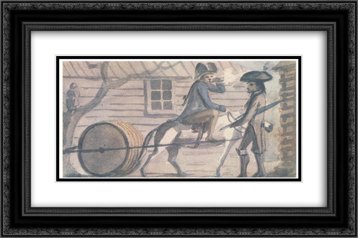 Roller 24x16 Black Ornate Wood Framed Art Print Poster with Double Matting by Svinyin, Pavel