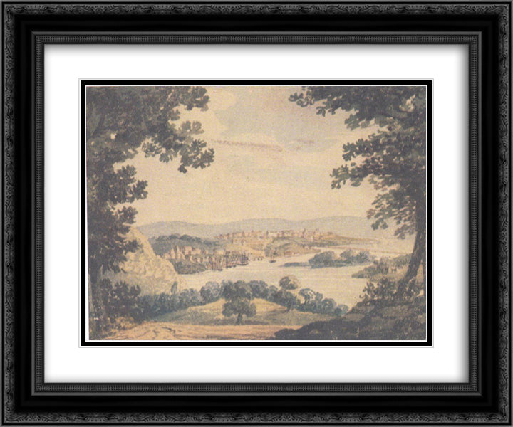View of Washington 24x20 Black Ornate Wood Framed Art Print Poster with Double Matting by Svinyin, Pavel