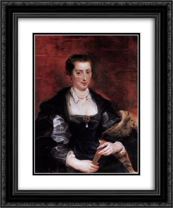 Isabella Brandt, First Wife 20x24 Black Ornate Wood Framed Art Print Poster with Double Matting by Rubens, Peter Paul