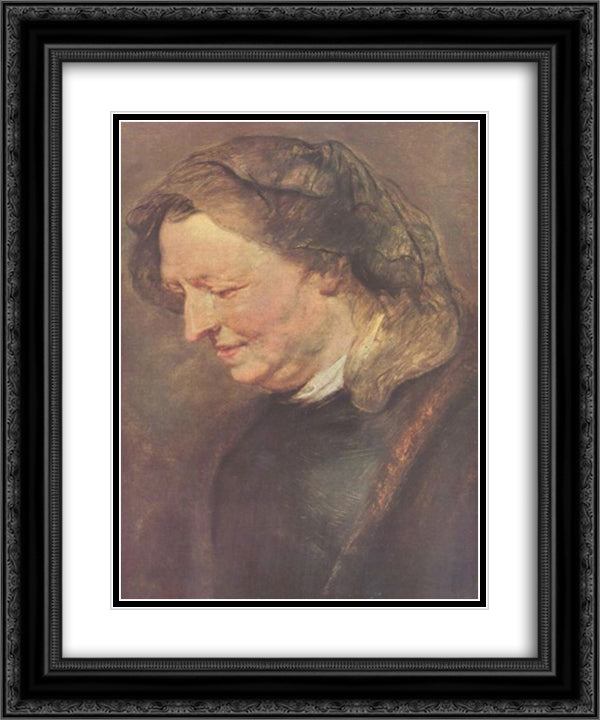 Old woman 20x24 Black Ornate Wood Framed Art Print Poster with Double Matting by Rubens, Peter Paul