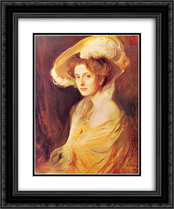 Princess Louise Mountbatten 20x24 Black Ornate Wood Framed Art Print Poster with Double Matting by Laszlo, Philip de