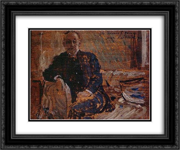 Portrait of Francis Edward James 24x20 Black Ornate Wood Framed Art Print Poster with Double Matting by Steer, Philip Wilson