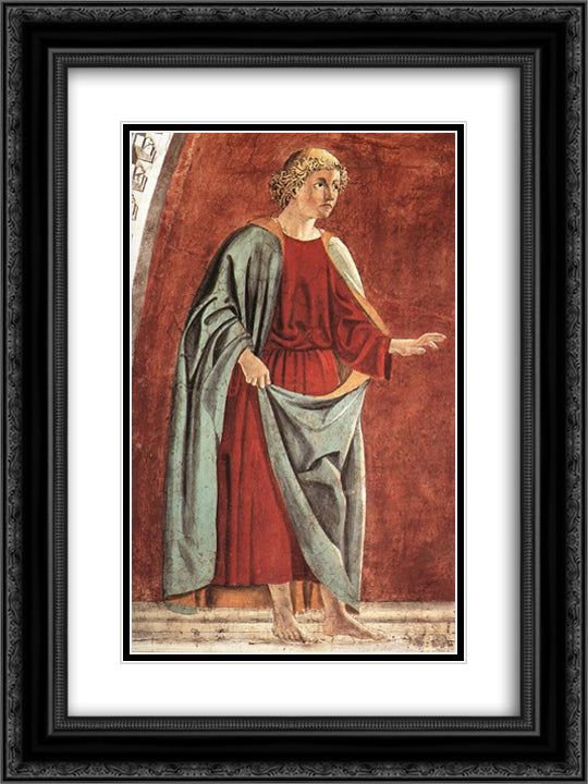 Prophet 18x24 Black Ornate Wood Framed Art Print Poster with Double Matting by Piero, della Francesca