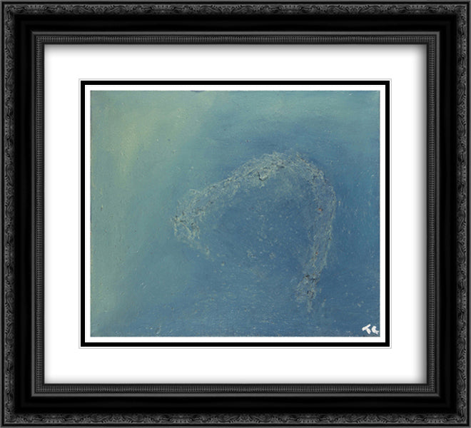 Au matin 22x20 Black Ornate Wood Framed Art Print Poster with Double Matting by Tal Coat, Pierre