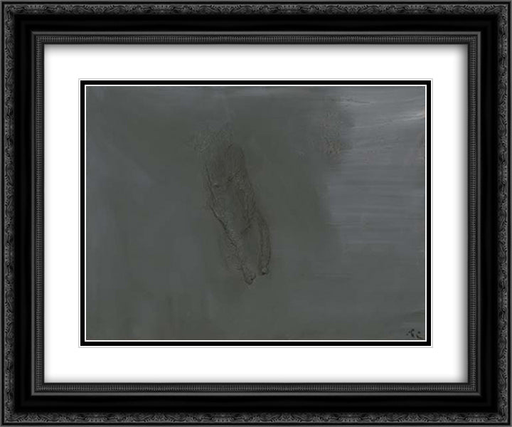 Ecorche 24x20 Black Ornate Wood Framed Art Print Poster with Double Matting by Tal Coat, Pierre