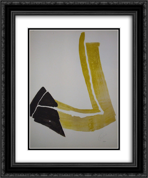 Penchee II 20x24 Black Ornate Wood Framed Art Print Poster with Double Matting by Tal Coat, Pierre