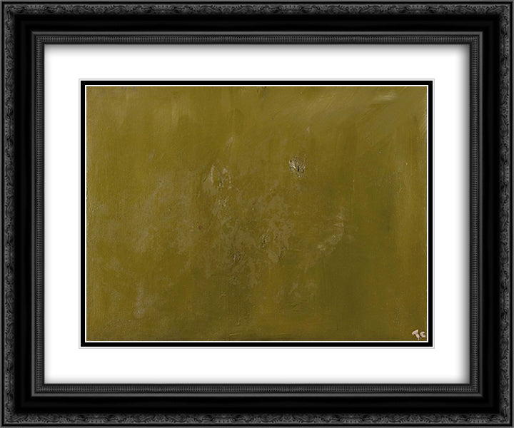 Ponctue 24x20 Black Ornate Wood Framed Art Print Poster with Double Matting by Tal Coat, Pierre