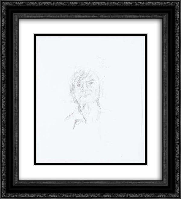 Self - Portrait 20x22 Black Ornate Wood Framed Art Print Poster with Double Matting by Tal Coat, Pierre