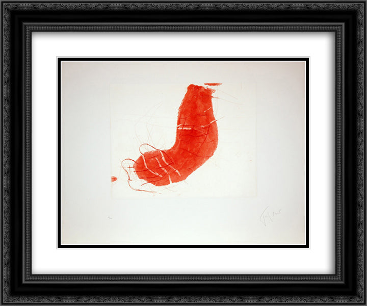 Untitled 24x20 Black Ornate Wood Framed Art Print Poster with Double Matting by Tal Coat, Pierre
