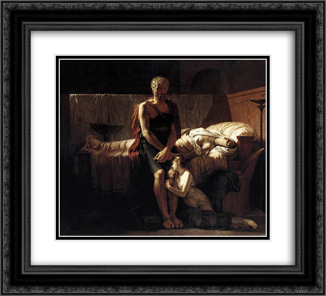 The Return of Marcus Sextus 22x20 Black Ornate Wood Framed Art Print Poster with Double Matting by Guerin, Pierre Narcisse