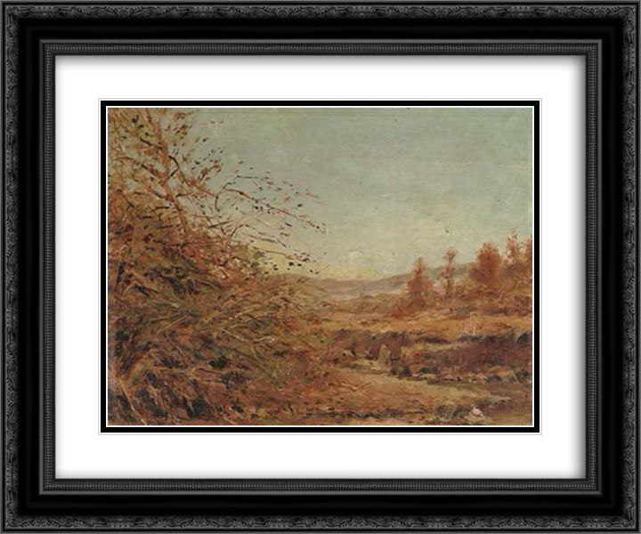 Landscape Vanderhovensdrif, Apies River, Pretoria 24x20 Black Ornate Wood Framed Art Print Poster with Double Matting by Wenning, Pieter