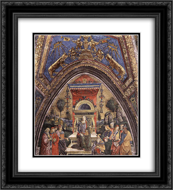 The Arithmetic 20x22 Black Ornate Wood Framed Art Print Poster with Double Matting by Pinturicchio