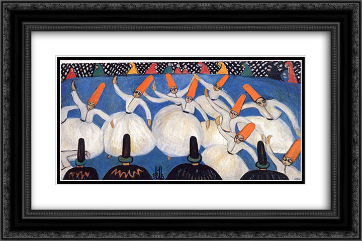 Dance 24x16 Black Ornate Wood Framed Art Print Poster with Double Matting by Zeid, Princess Fahrelnissa