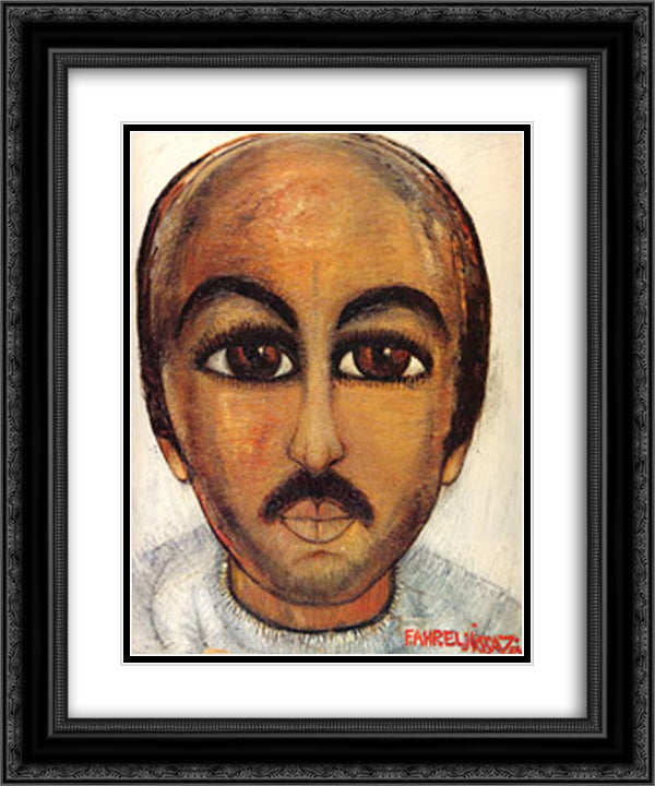 Emir Zeid 20x24 Black Ornate Wood Framed Art Print Poster with Double Matting by Zeid, Princess Fahrelnissa