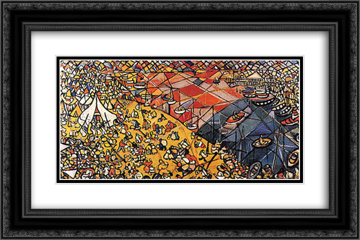 Loch Lomond 24x16 Black Ornate Wood Framed Art Print Poster with Double Matting by Zeid, Princess Fahrelnissa