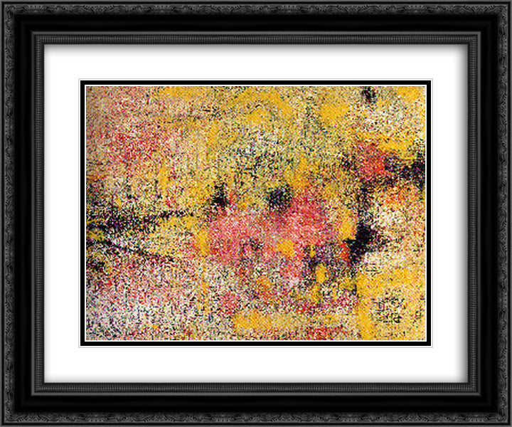 Paris 24x20 Black Ornate Wood Framed Art Print Poster with Double Matting by Zeid, Princess Fahrelnissa