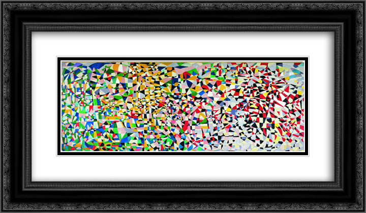 unknown title 24x14 Black Ornate Wood Framed Art Print Poster with Double Matting by Zeid, Princess Fahrelnissa