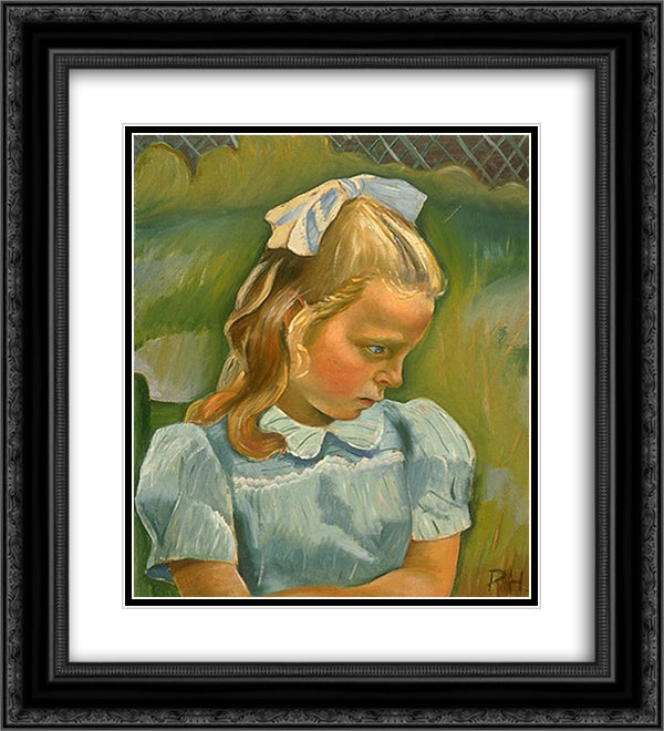 Sarah Eliot 20x22 Black Ornate Wood Framed Art Print Poster with Double Matting by Heward, Prudence