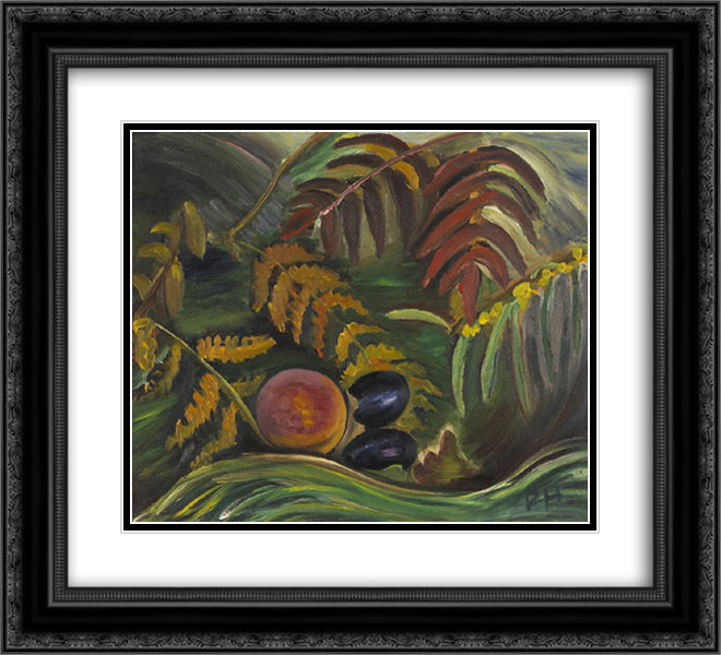 September 22x20 Black Ornate Wood Framed Art Print Poster with Double Matting by Heward, Prudence