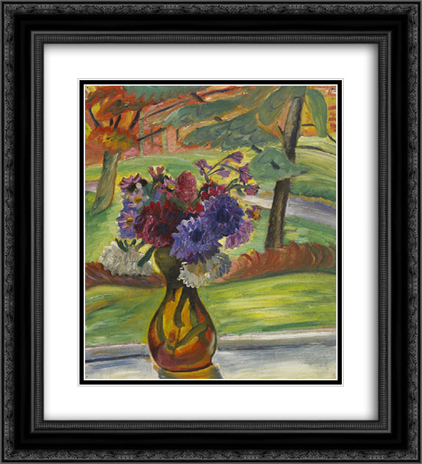 Vase of Flowers I 20x22 Black Ornate Wood Framed Art Print Poster with Double Matting by Heward, Prudence