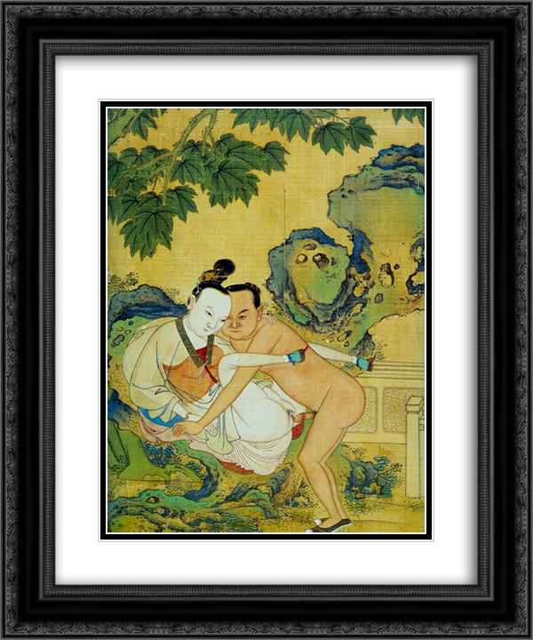 unknown title 20x24 Black Ornate Wood Framed Art Print Poster with Double Matting by Qiu Ying