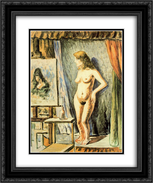 Interior with nude 20x24 Black Ornate Wood Framed Art Print Poster with Double Matting by Zabaleta, Rafael