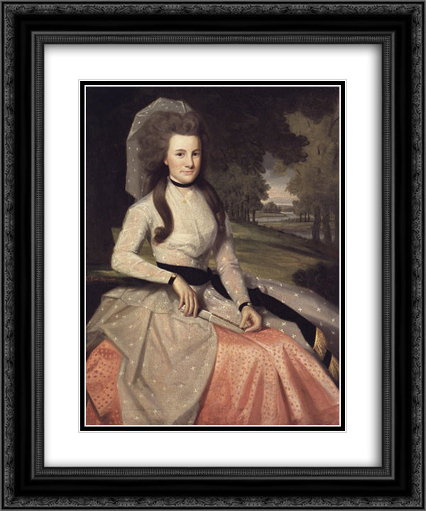 Clarissa Seymour (later Mrs. Truman Marsh) 20x24 Black Ornate Wood Framed Art Print Poster with Double Matting by Earl, Ralph