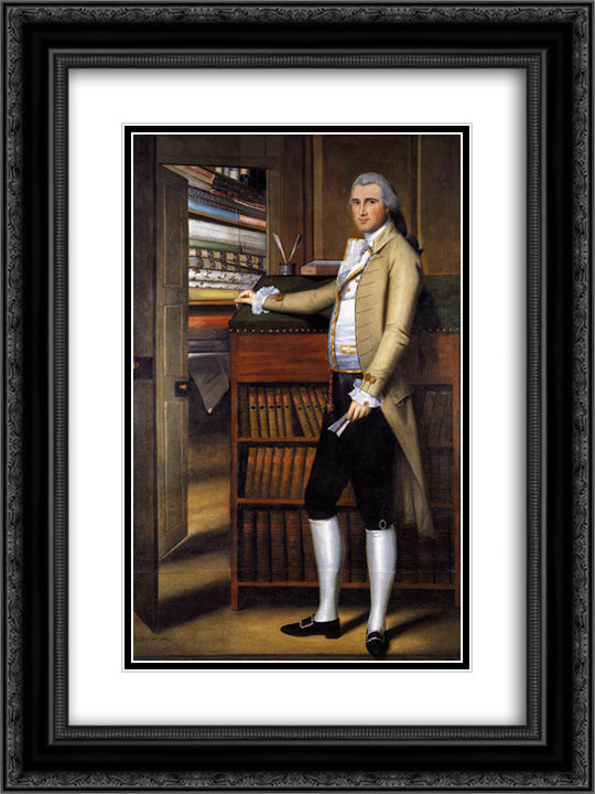 Earl's portrait of Elijah Boardman 18x24 Black Ornate Wood Framed Art Print Poster with Double Matting by Earl, Ralph