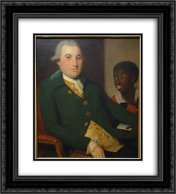 Gentleman with Attendant 20x22 Black Ornate Wood Framed Art Print Poster with Double Matting by Earl, Ralph