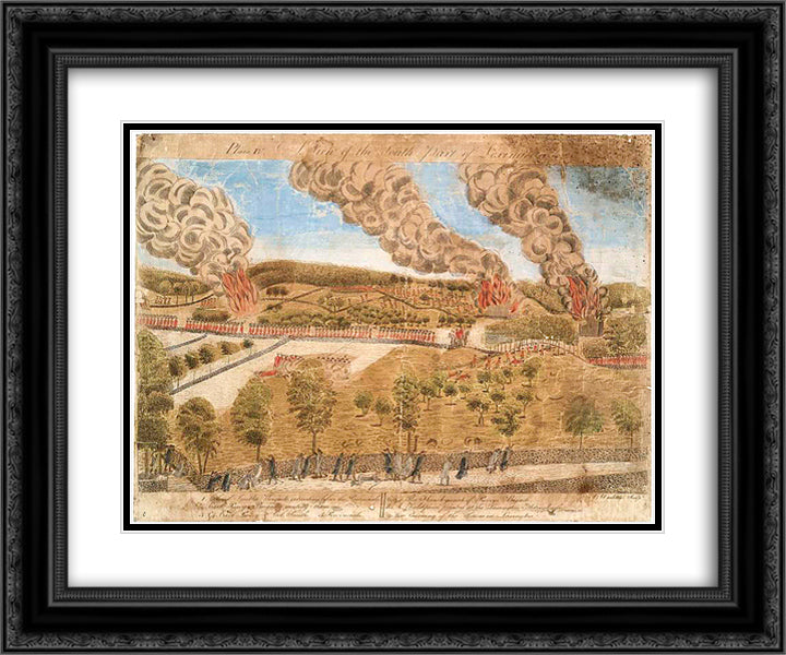 Plate IV. A view of the south part of Lexington 24x20 Black Ornate Wood Framed Art Print Poster with Double Matting by Earl, Ralph