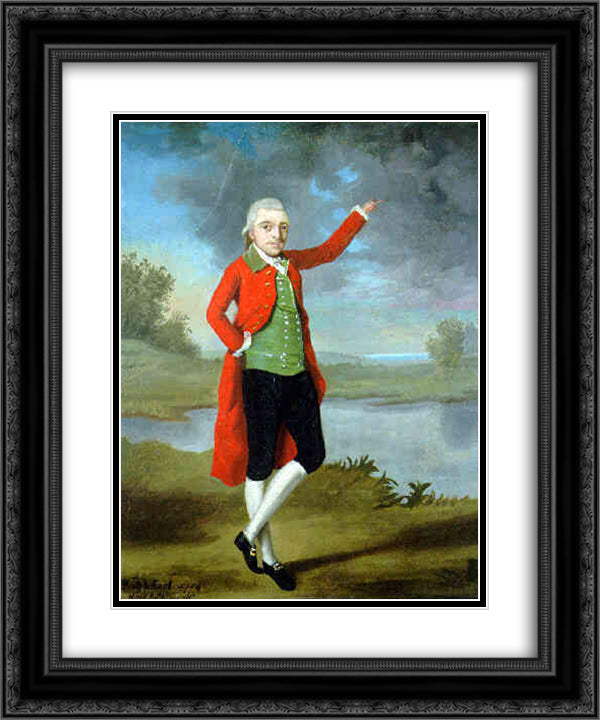 Self-portrait 20x24 Black Ornate Wood Framed Art Print Poster with Double Matting by Earl, Ralph
