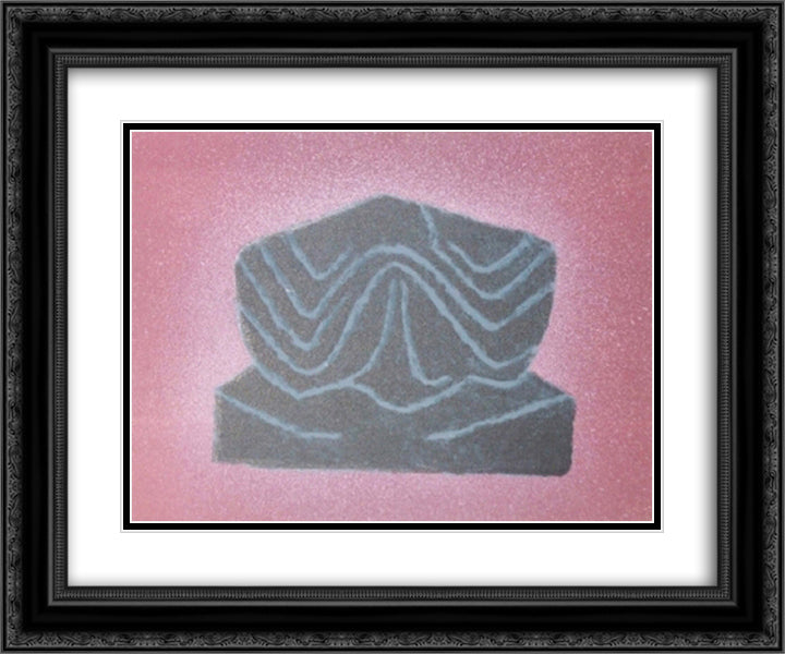 Ardoise 24x20 Black Ornate Wood Framed Art Print Poster with Double Matting by Ubac, Raoul